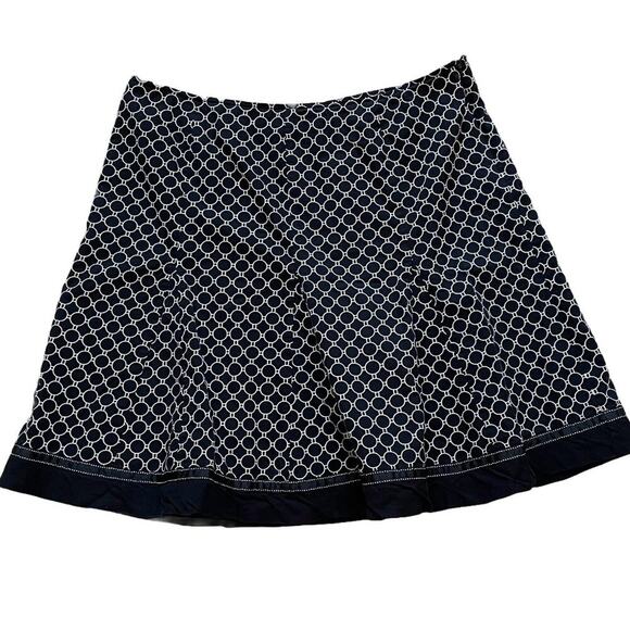 Cotton Black & White Geometric / Circle Print A-Line, Flare, Full Skirt, Size 18 - Picture 1 of 10